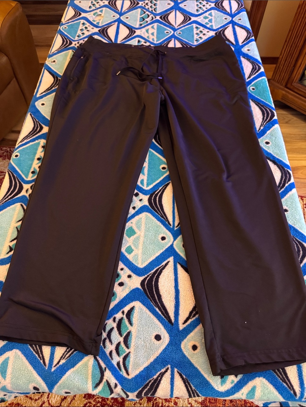tek gear Black Drawstring Active Pants with Zipper pockets